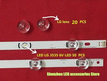 70piece/lote PARA la reparación de TELEVISOR LG LED de la lente DRT 3.0 32pulgadas 42inch 47inch 55inch la cubierta de la Lámpara =20PCS +LED LG 3535 6V 50PCS