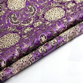 75x100cm Importados de estilo Japonés púrpura Metálico Jacquard Tela de Brocado,3D jacquard de hilo teñido de tela forWomen Abrigo Vestido de Falda