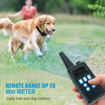 880 800 METROS de Entrenamiento para Perros de Choque Eléctrico Collar Para Perros IP7 de Buceo Impermeable Control Remoto Perro de Carga de Dispositivo de la Pantalla LCD