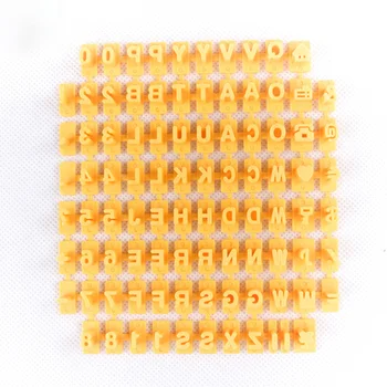 94 Pc Cortadores De Galletas Conjunto De Alfabeto Números De Signos De Plástico Creativo Cookie Sellos Conjunto Con La Manija