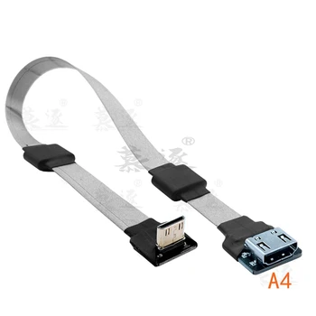 A4 Magnético Anti-interferencia FPV HDMI Hembra a Mini Micro HDMI Macho HDTV FPC Cable Plano para HDTV Multicopter