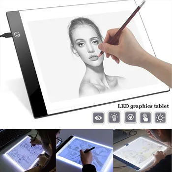 A5/A4 /A3 USB Powered LED Ultra-delgado Tablero de Dibujo de la Almohadilla de Animación de Seguimiento de la Caja de Luz caja de luz de la Tableta Lienzo en Blanco 3 nivel de Atenuación