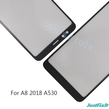 A8 2018 A530F Pantalla Táctil Para Samsung Galaxy A8 2018 A530F de la Pantalla Táctil del Panel Frontal Exterior de Vidrio Cubierta de la Lente de Repuesto