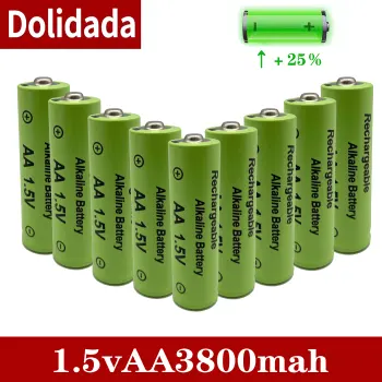 AA nuevo AA recargable de la batería de 1,5 V AA alcalinas 3800mah para la antorcha de los juguetes reloj reproductor de MP3 reemplazar la batería Ni-Mh