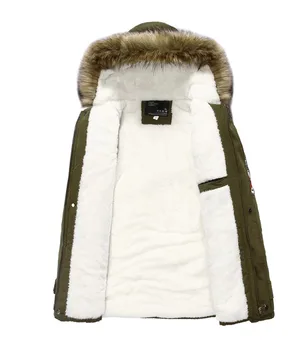 Abajo los Hombres chaqueta de invierno además de terciopelo grueso cálido forro de Lana con Capucha anorak Snow contra el frío Parkas abrigo Talla S-4XL los Amantes de la 8423