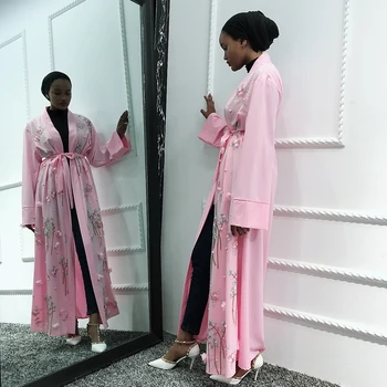 Abierto Abaya Kimono Turco Hiyab Vestido De Musulmán Africano Vestidos De Abayas Para Las Mujeres Caftán Dubai Kaftan Islam Ropa Túnica Musulmane