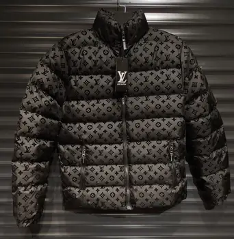 Abrigo de invierno de la marca de indumentaria de invierno chaqueta de los hombres de manga larga lt costura gruesa capa de parker slim cazadora 3598