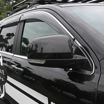 ABS Cromado de Fibra de Carbono del Coche de la Vista Posterior del Espejo Lateral Cubierta del Caso de Shell de ajuste para el Jeep Grand Cherokee 2016 2017 2018 2019