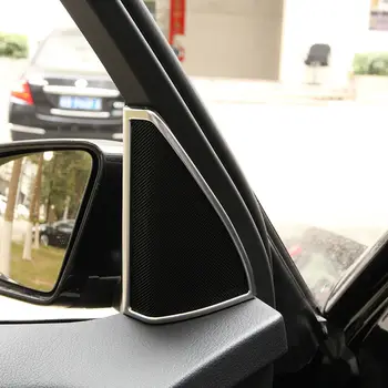 ABS Cromado Puerta del Coche del Altavoz Tapa del Armazón de Recorte de la etiqueta Engomada Para Mercedes Benz GLK X204 2009-2016 Auto Estilo Accesorios