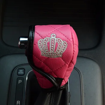 Accesorios del coche de interior de color rosa para las niñas de las mujeres de cuero de la Corona del reposacabezas de la almohada serie completa para bmw e46 e60 e90 f10 vw golf