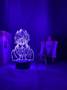 Acrílico Lámpara de Noche de Anime JoJos Bizarre Adventure para el Dormitorio de la Decoración de la Luz del Sensor Táctil Colorida de la Tabla del Led Luz de la Noche la Dio la Figura