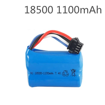 Actualización de 7,4 V (3.7 V*2) 1100mAh 18500 batería de Lipo Para la UDI 001 UDI001 Huanqi 960 control Remoto lancha motora Con SM-4P Enchufe