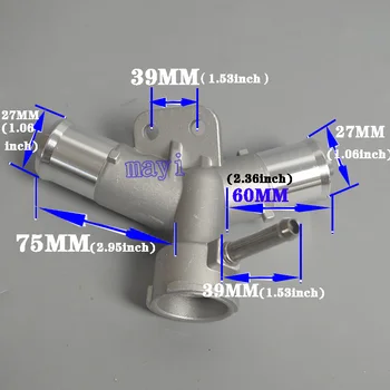 Actualizado Aluminio Motor orificio de Llenado del Radiador del Refrigerante Termostato de la Vivienda Tubería de Agua para Toyota Yaris Belta Vio Vitz 1650221080