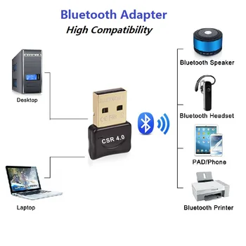 Adaptador Bluetooth USB Dongle para PC de la Computadora Ratón Inalámbrico Altavoz Bluetooth 4.0 Receptor de Música Bluetooth USB Adaptador