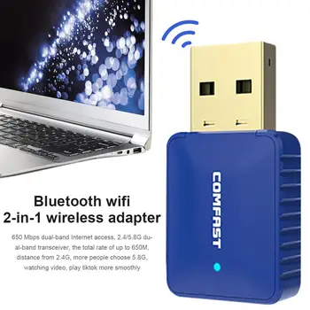 Adaptador WiFi Bluetooth 4.2 Wifi USB Comfast Bluetooth Wi-Fi Adaptador Receptor de Red Inalámbrica Para Ordenador PC Portátil
