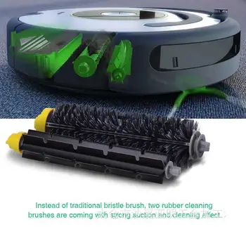 Adecuada para IRobot Roomba Serie 700 kits de Sustitución de 760 770 775 776 780 782 785 786 790 Accesorios Cepillo de filtros de rollo de pincel