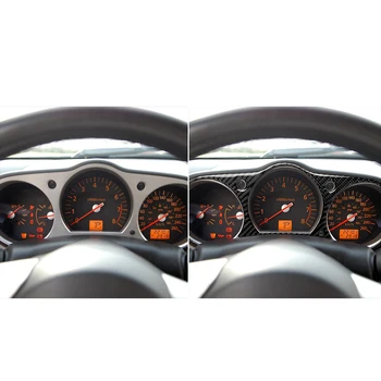 Adecuado para Nissan 350Z Z33 2006-2009 de fibra de carbono coche velocímetro rodeado panel de instrumentos panel de la pantalla de modificación de