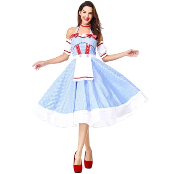 Adulto Estilo Vintage de El mago de OZ Dorothy Disfraz para Mujer Disfraces de Halloween para las Mujeres Chicas de la Película Dorothy Traje de Vestir 91136
