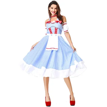 Adulto Estilo Vintage de El mago de OZ Dorothy Disfraz para Mujer Disfraces de Halloween para las Mujeres Chicas de la Película Dorothy Traje de Vestir