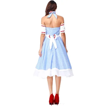 Adulto Estilo Vintage de El mago de OZ Dorothy Disfraz para Mujer Disfraces de Halloween para las Mujeres Chicas de la Película Dorothy Traje de Vestir