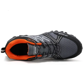 AFFINEST 2019 los Hombres del Deporte de los Zapatos de la Luz de la PU de Cuero de Deportes al aire libre Zapatos Negro antideslizante de Jogging Zapatillas de deporte de los Hombres Caminar Ejecución de Pisos