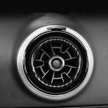 Aire Acondicionado Central Toma Círculos Decorativos Pegatinas de ajuste Para el Audi A3 8V 2013-2019 Coche Estilo Interior Modificado
