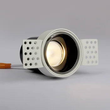 Aisilan LED empotrable sin marco 30° ajustable anti-deslumbramiento desmontable dormitorio pasillo blanco negro construido en la luz del punto