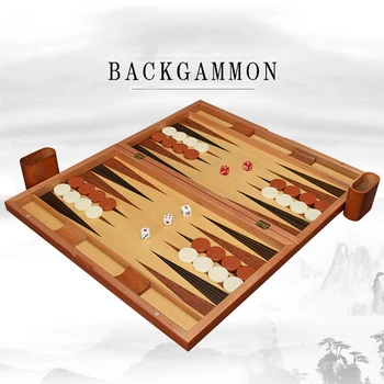 Ajedrez De Madera De Bacará De Juego De Backgammon 11-19 Pulgadas De Backgammon Ajedrez Occidental De Alta Calidad 163052