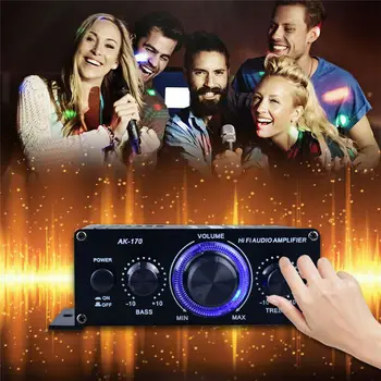 AK170 400W 12V Digital Bluetooth Amplificador de Potencia Estéreo Receptor de Audio Digital de Aplicaciones Para el Hogar USB Reproductor de Música Amplificador de Audio