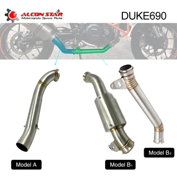 Alconstar Medio-Tubo tubo de Deslizamiento en el Silenciador Eliminador de Escape de la Moto de Escape Mejorado la Presión de Aire Para la KTM DUKE 690 DUKE690 12-17