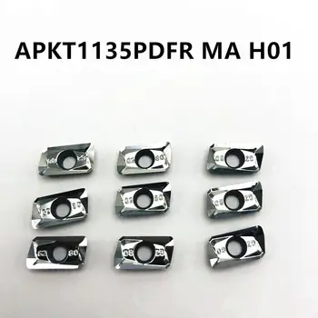 Aleación de aluminio de la hoja APKT1135 PDFR MA H01 máquina CNC de corte de la hoja de la herramienta de herramienta de torneado AL + de la aleación de ESTAÑO madera APKT 1135