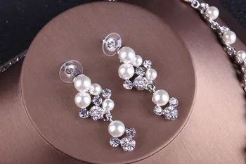 Alexzendra la Joyería de la Boda Flores de Forma de Cristal Clásico de Novia Collar de diamantes de Imitación de Cristal de Lujo de la Joyería para las Mujeres