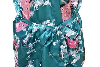 Alta Moda Púrpura Chino Novia de la Boda Traje de Vestido de las Mujeres de Rayón ropa de Dormir Sexy Kimono Baño Vestido Talla S M L XL XXL XXXL Z013 21045