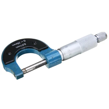 Alta Precisión 0-25 mm/0.01 mm Fuera de Micrómetro de trocha Métrica Externa Fuera de la Herramienta de Medición con el Metal Vernier Caliper Herramientas