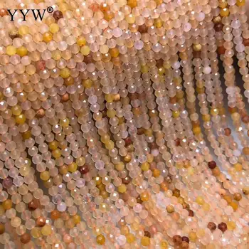 Amarillo Natural Jades de la Joyería de Perlas Haciendo 3mm de piedra de la Gema de la Ronda Suelta Perlas Mayorista 15inch de BRICOLAJE Pulsera del Collar de los Pendientes