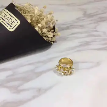 Amorita boutique de diseño Geométrico de moda anillo