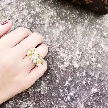 Amorita boutique de diseño Geométrico de moda anillo