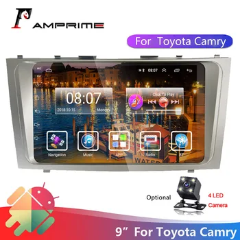 AMPrime 2din Coche Android de Radio 2.5 D de 9 pulgadas Reproductor Multimedia Para Toyota Camry 08 09 10 11 Navegación gps Wifi Cámara Estéreo de Audio