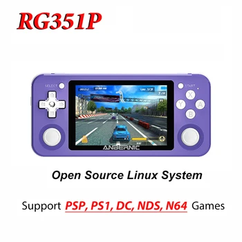 ANBERNIC RG351 RG350P RG350M Juego de estilo Retro juego de Video IPS de la Pantalla Incorporada en el 2400 juegos de la consola portátil de PS1 RG351P RG351 64G 19025