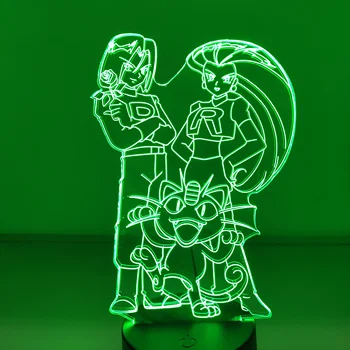 Anime 3D Visual de la Luz Poket Cohete de Equipo de Figura de Acción de Lámpara de Mesa LED Dormitorio de Noche las Luces de la Lámpara de la Mesita Casa de la Decoración de la Lámpara 43720
