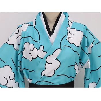 Anime demon slayer kimetsu no yaiba kamado tanjirou urokodaki sakonji traje de cosplay cielo azul kimono uniforme traje de helloween
