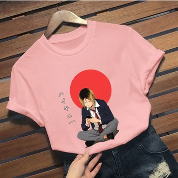 Anime Haikyuu Mens T Shirt Tops Camisetas De Manga Corta Casual Hombres Camiseta De Ropa Masculina