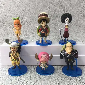 Anime One Piece WCF Luffy Nami, Usopp Tony Tony Chopper, Brook PVC Figura de Acción Modelo de la Colección de los Niños Juguetes de Regalo la Muñeca 5pcs/set