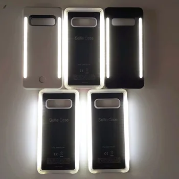 Anti-caída en 3 Generaciones LED de Lujo Luminoso de la caja del Teléfono De la Galaxia de Samsung S9 plus Protector de la Cubierta de Bolsa Para el S8 S10 Más Caso