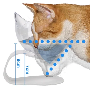 Antideslizante Resistente de Doble Cuencos de Protección Cervical de Alimentos para Mascotas de Agua de alimentación Con Elevado de Pie de Gato Bowl plato del Perro