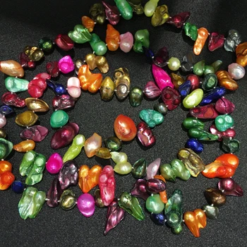 Anudado a mano 100cm de largo naturales y exóticas de colores barroco de la perla del collar suéter cadena de la joyería de la moda 4975