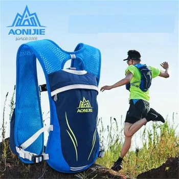 AONIJIE al aire libre corriendo maratón de hidratación de nylon de 5.5 L funcionamiento bolsa mochila de senderismo chaleco maratón de equitación senderismo mochila de camping