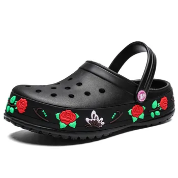 Apanzu sandalias para Mujer Zapatos de verano de las señoras de Sandalen Zapatillas Sandalet hombre Sandali Croc playa zuecos para las mujeres de la plataforma de rosa