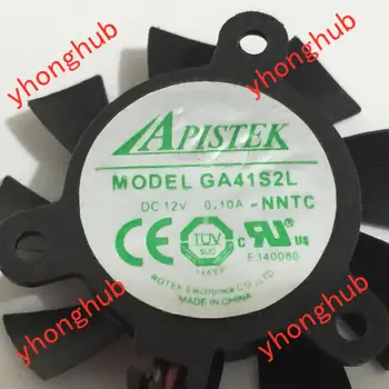 APISTEK GA41S2L DC 12V 0.10 UN Dia. 36 C. T. C 26mm de 2 Hilos Gráficos Ventilador