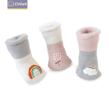 Apoyo 3 Pares/Lote Unisex Encantador Lindo Caliente del Invierno Calcetines de Bebé Niña Niño Calcetines de Bebé Niño de 0 a 12 años